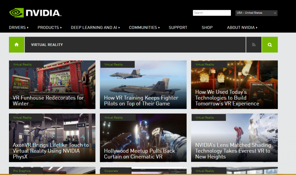 Nvidia - Best Virtual Reality Websites