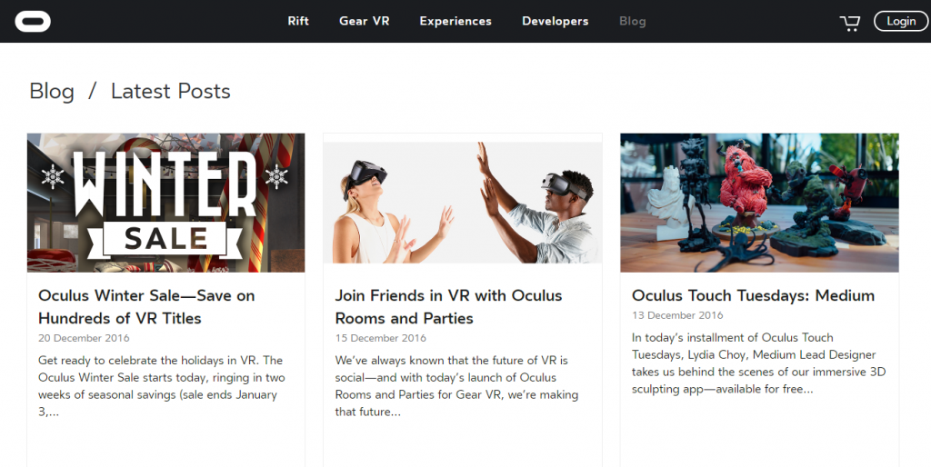Oculus - Best Virtual Reality Websites