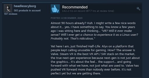 steam vr review