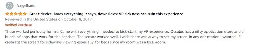 Reviews of the Oculus Rift Headset