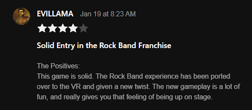 rock band vr review