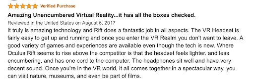 oculus vr review social proof