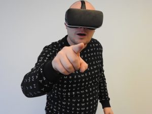 what is the first step in coding the vr robot to draw a red line